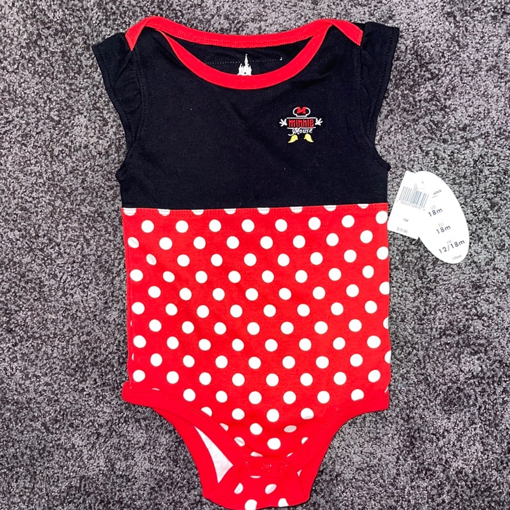 Baby Minnie Mouse onsie
